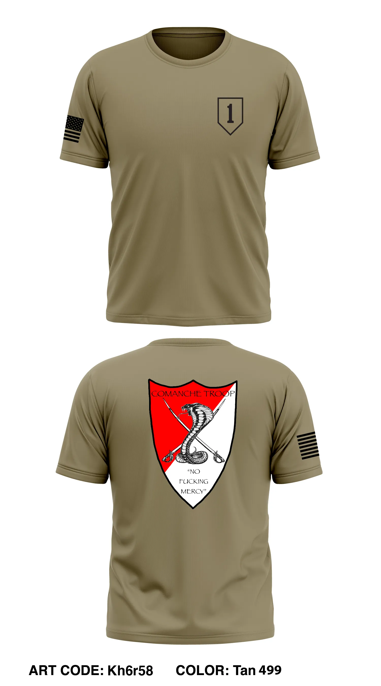 5-4 cav Comanche  Store 1 Core Men's SS Performance Tee - Kh6r58
