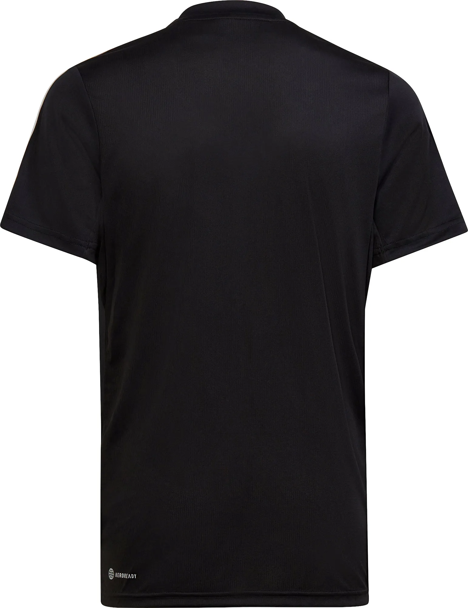adidas Essentials AeroReady 3 Stripes Short Sleeve Junior Training Top - Black