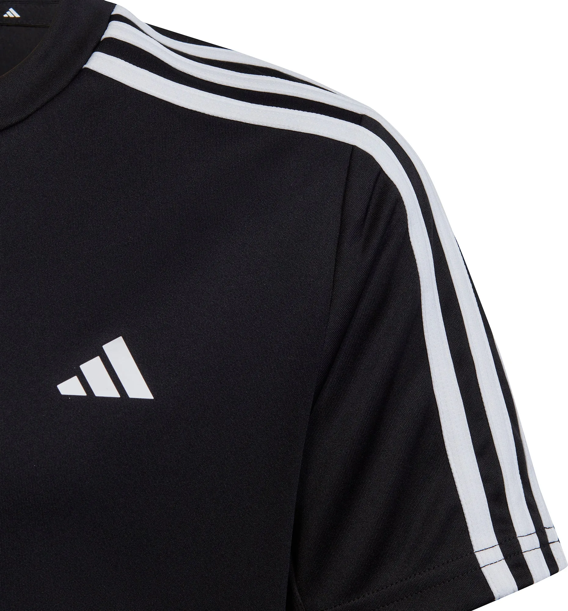adidas Essentials AeroReady 3 Stripes Short Sleeve Junior Training Top - Black