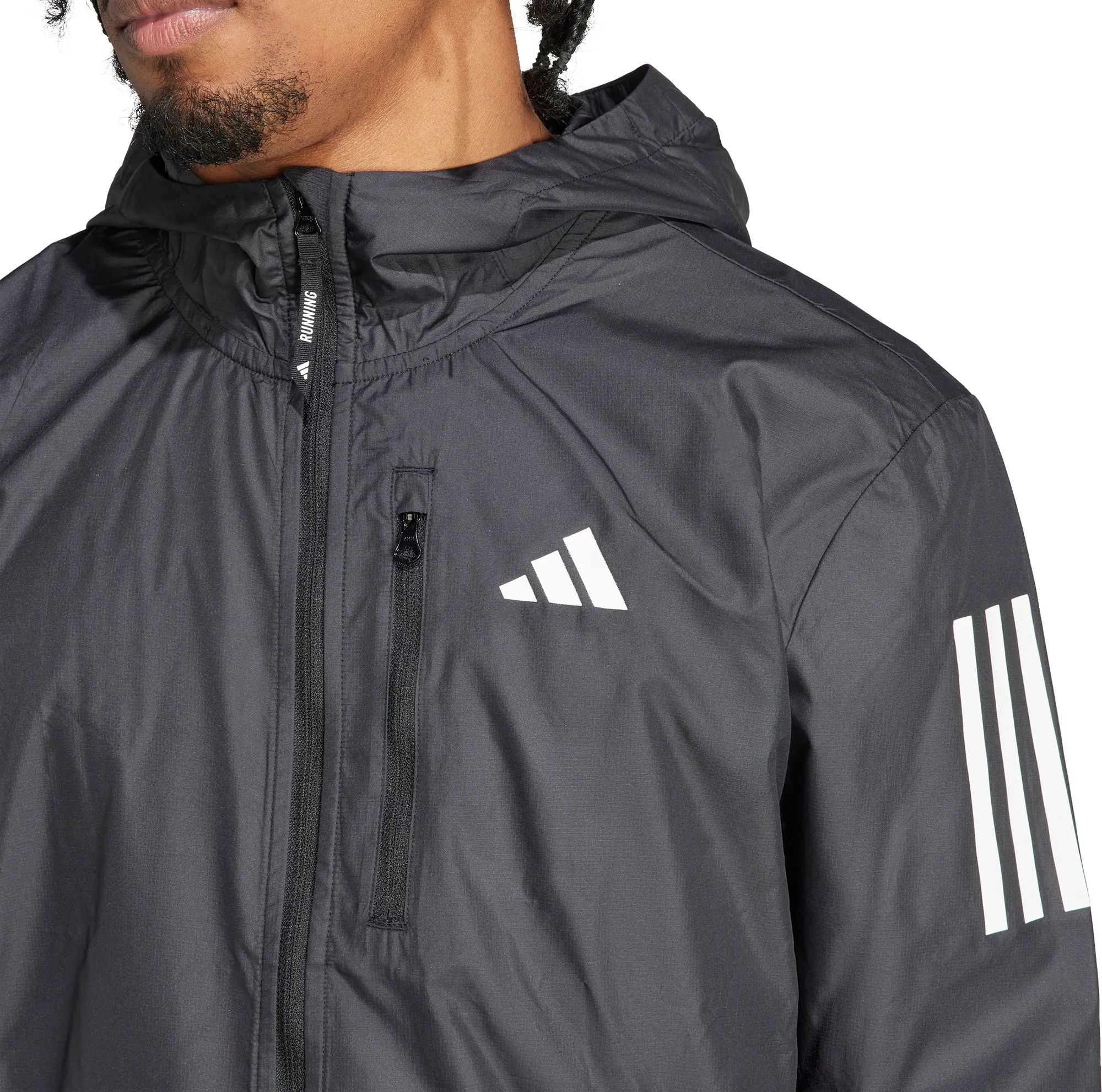adidas Own The Run Mens Running Jacket - Black