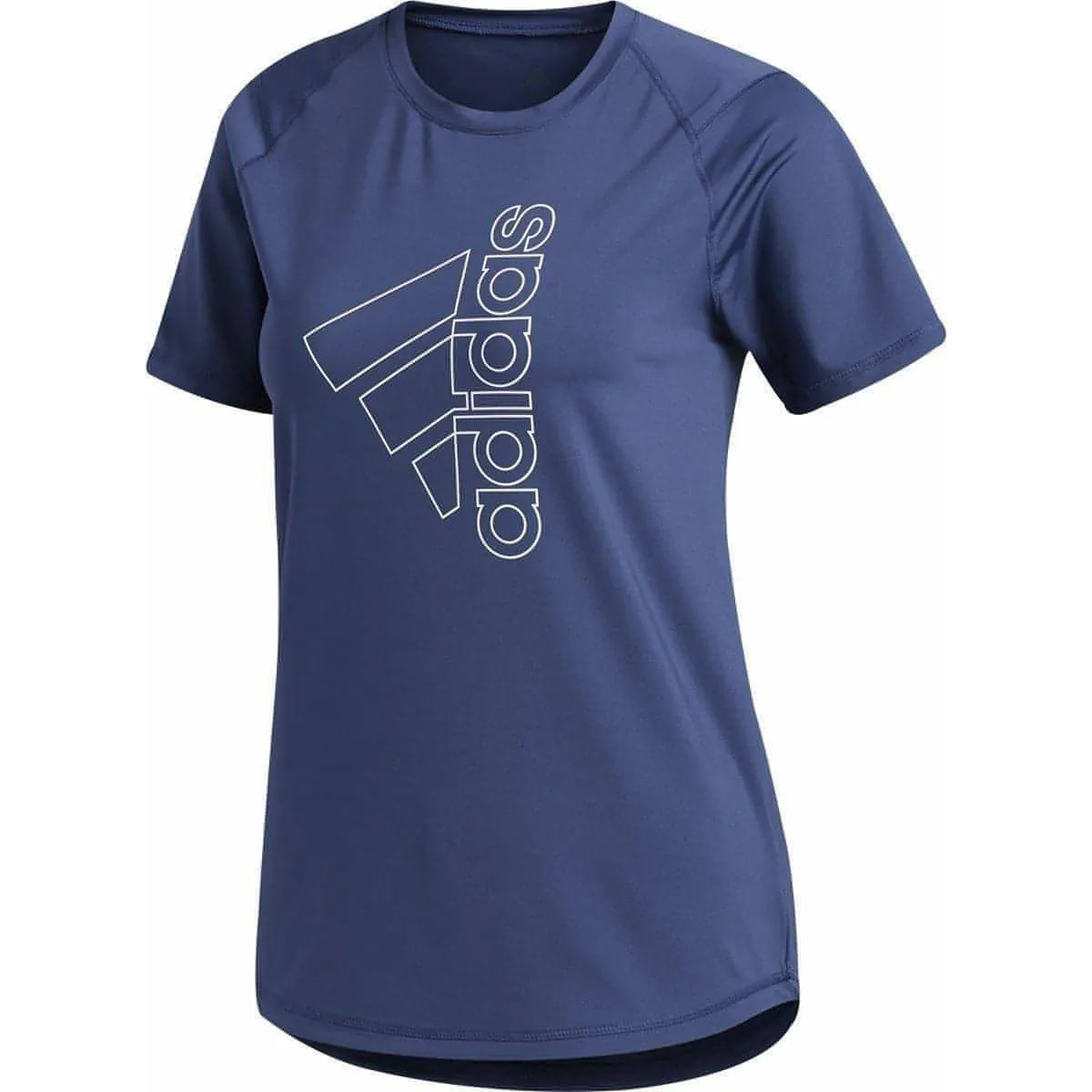 adidas Tech Badge of Sport Short Sleeve Womens Training Top - Blue