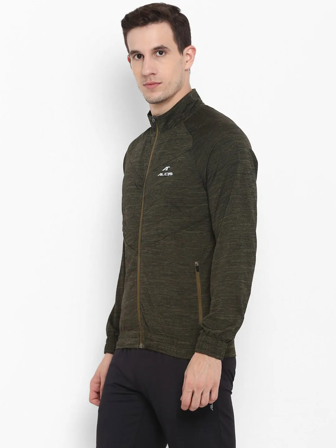 Alcis Mens Solid Olive Jacket 218MJK037