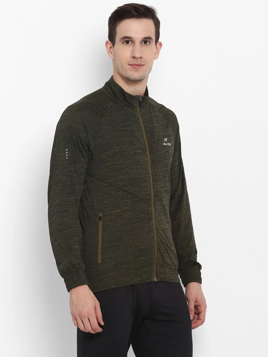 Alcis Mens Solid Olive Jacket 218MJK037