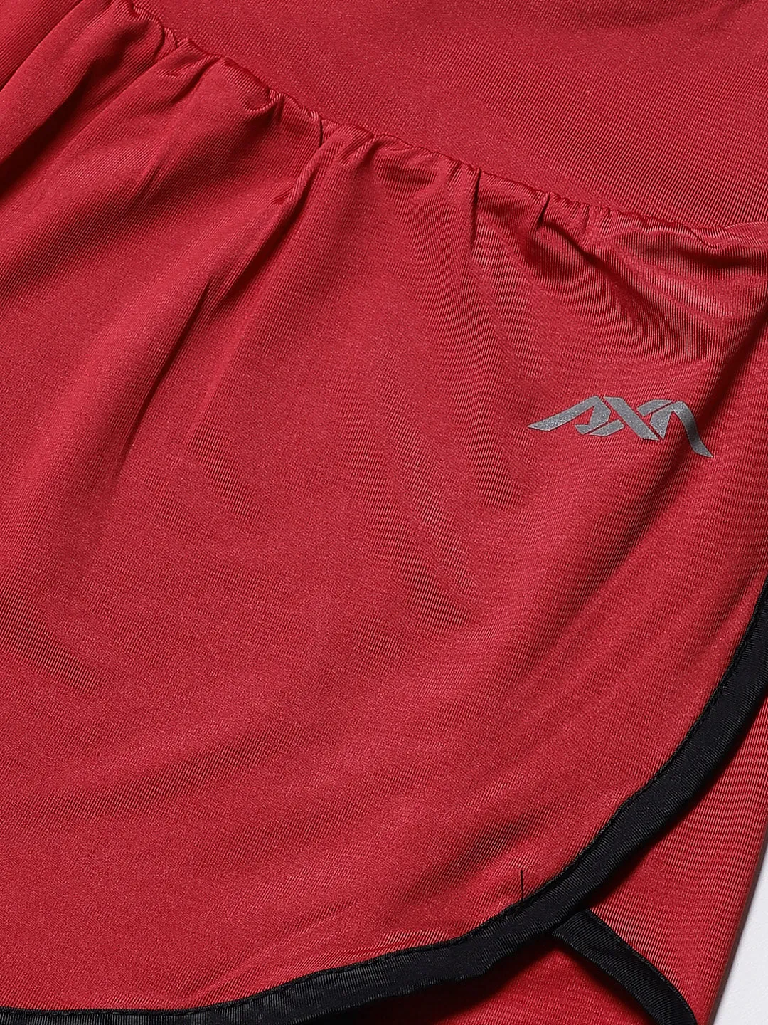 Alcis Women Colorblocked Maroon & Black Shorts