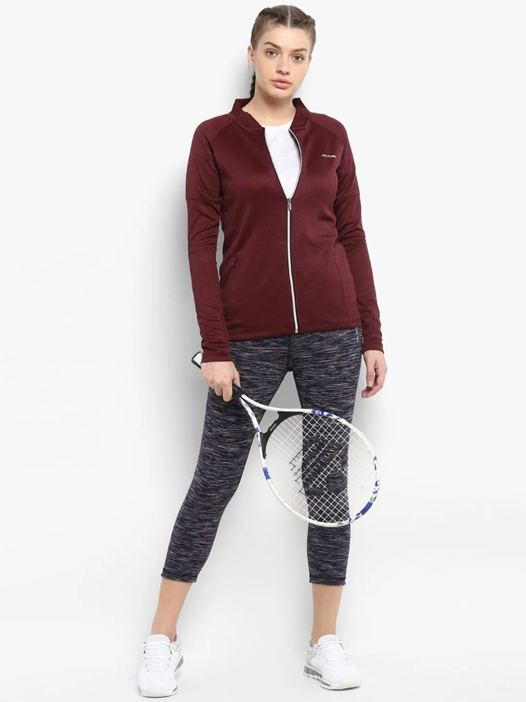 Alcis Women Maroon Solid Jackets