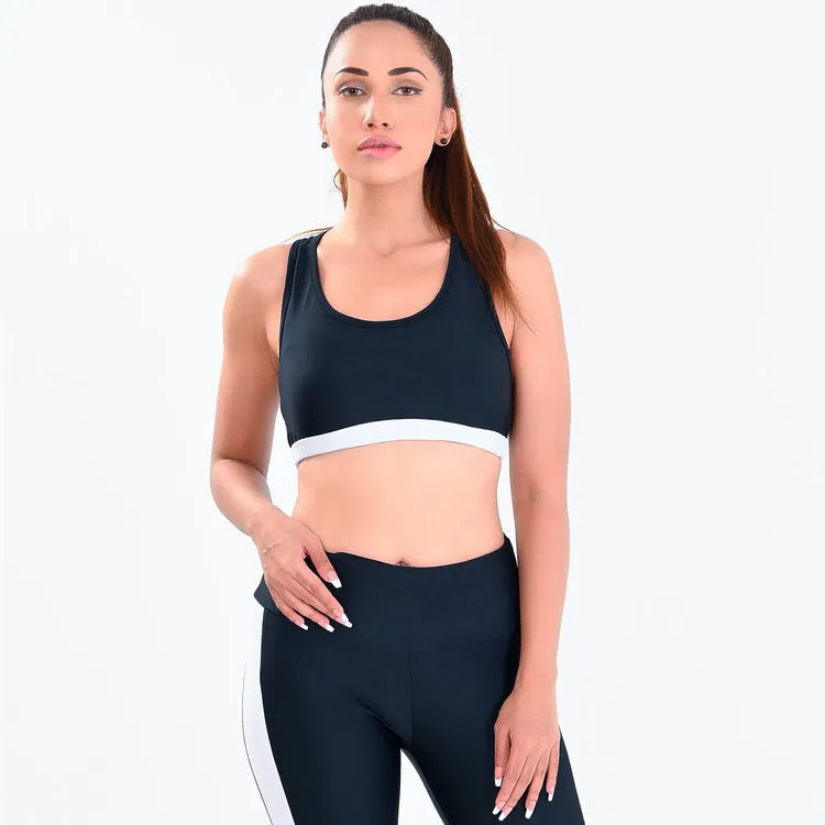 Allure Sports Bra - Black/White
