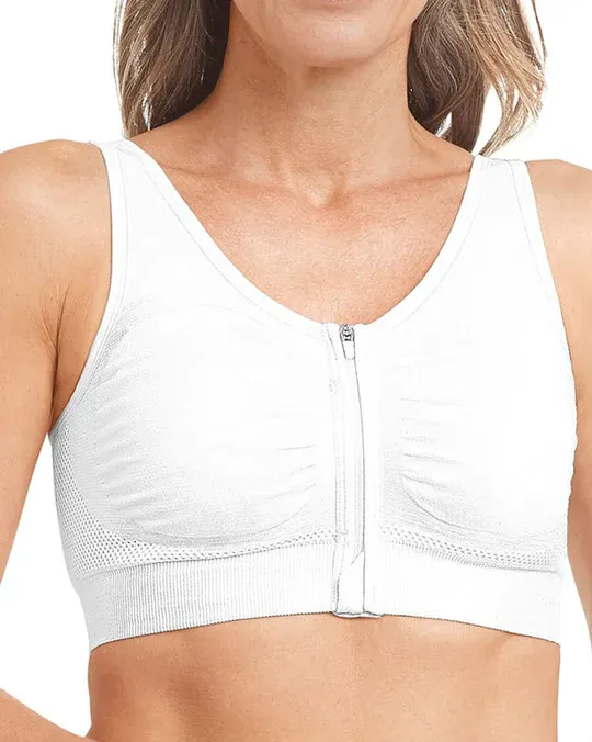 Amoena Emilia Zip Front Closure - Black / Blush / White