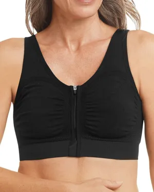 Amoena Emilia Zip Front Closure - Black / Blush / White