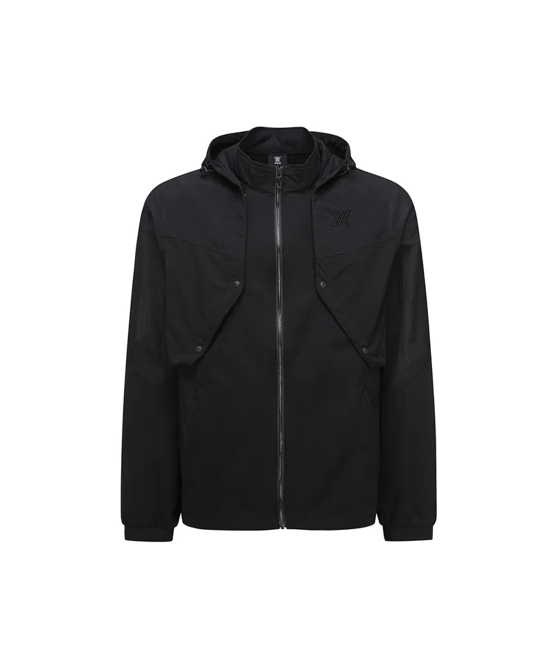 ANEW Men's Layered Hoodie Jacket - Black