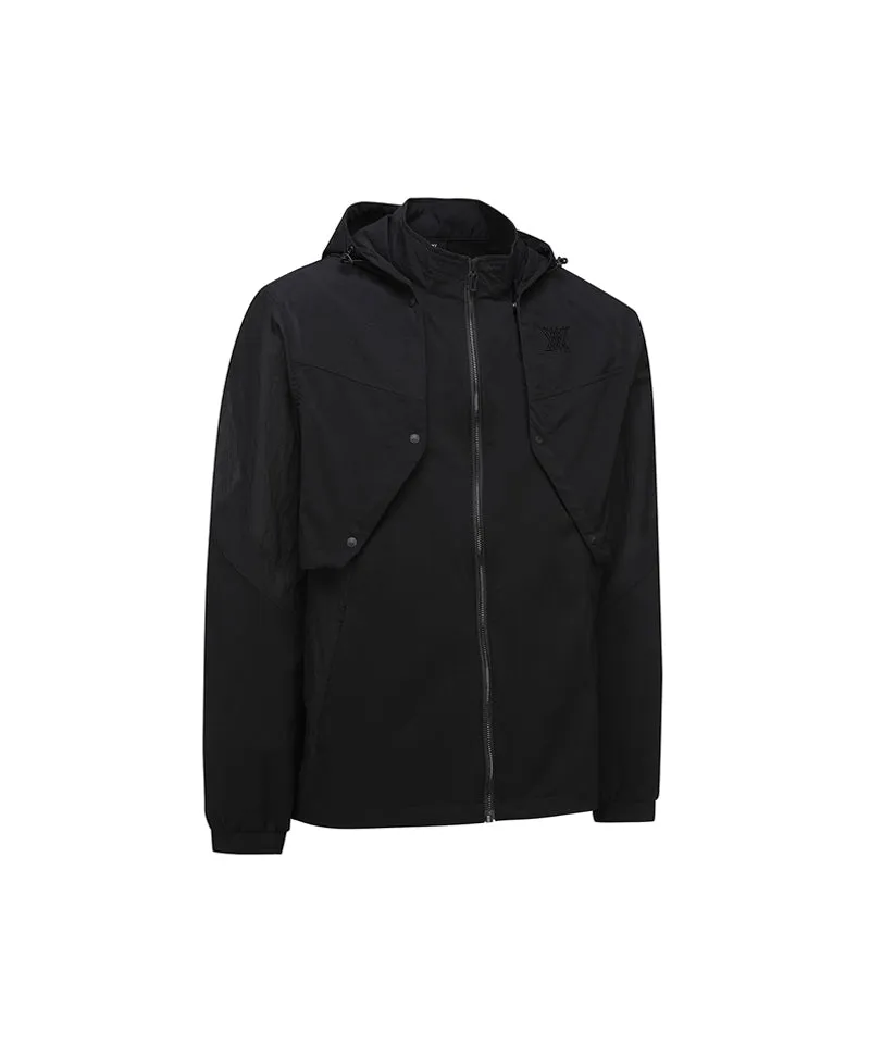 ANEW Men's Layered Hoodie Jacket - Black