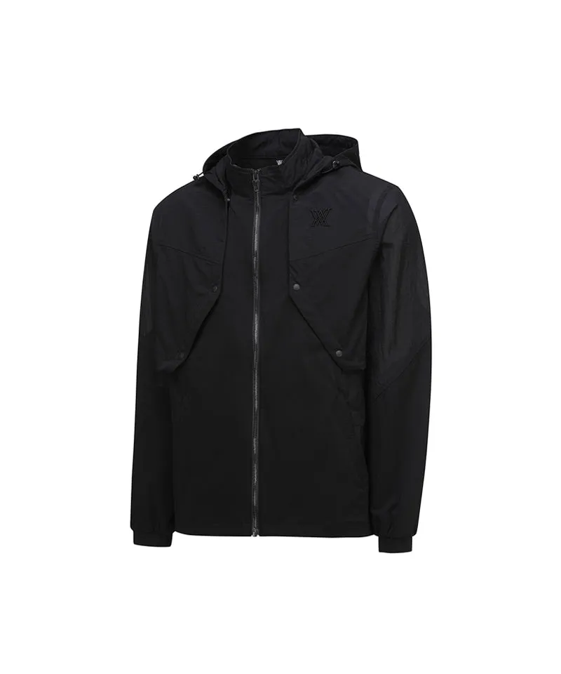 ANEW Men's Layered Hoodie Jacket - Black