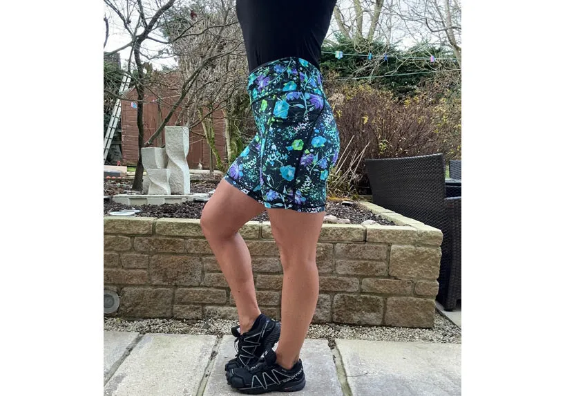 Aqua Flora Mid Shorts with pockets