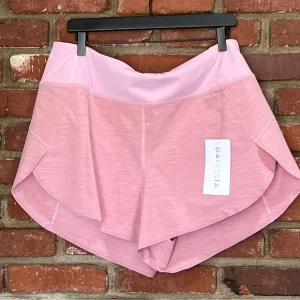 Athleta women's Run with‎ it textured 3.5&quot; shorts  pink size 1x running gym NWT