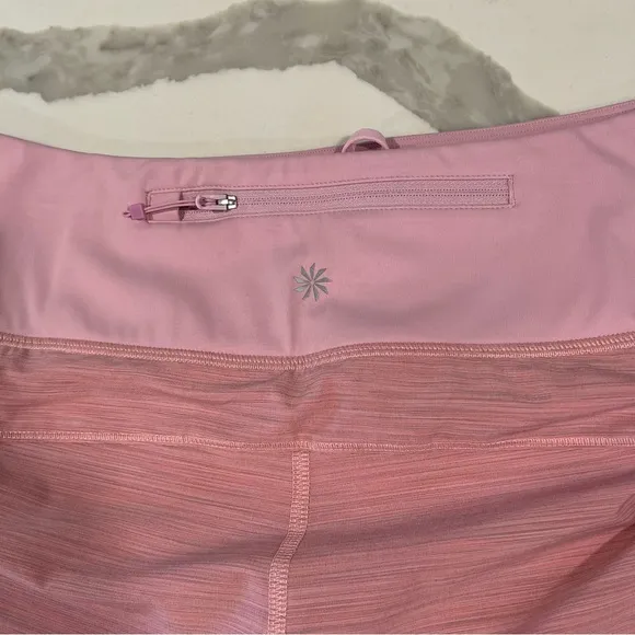 Athleta women's Run with‎ it textured 3.5&quot; shorts  pink size 1x running gym NWT
