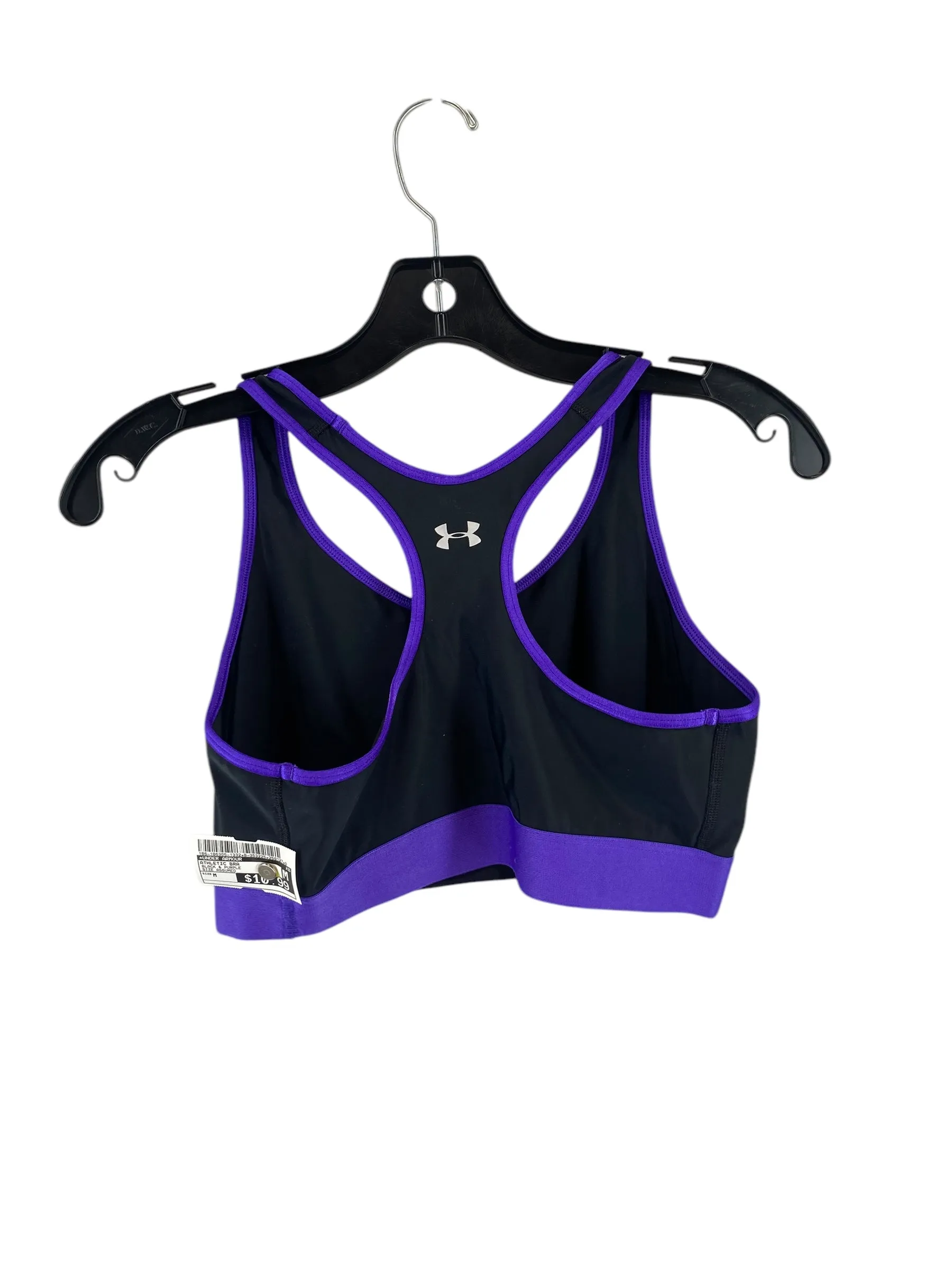 Athletic Bra By Under Armour In Black & Purple, Size: M