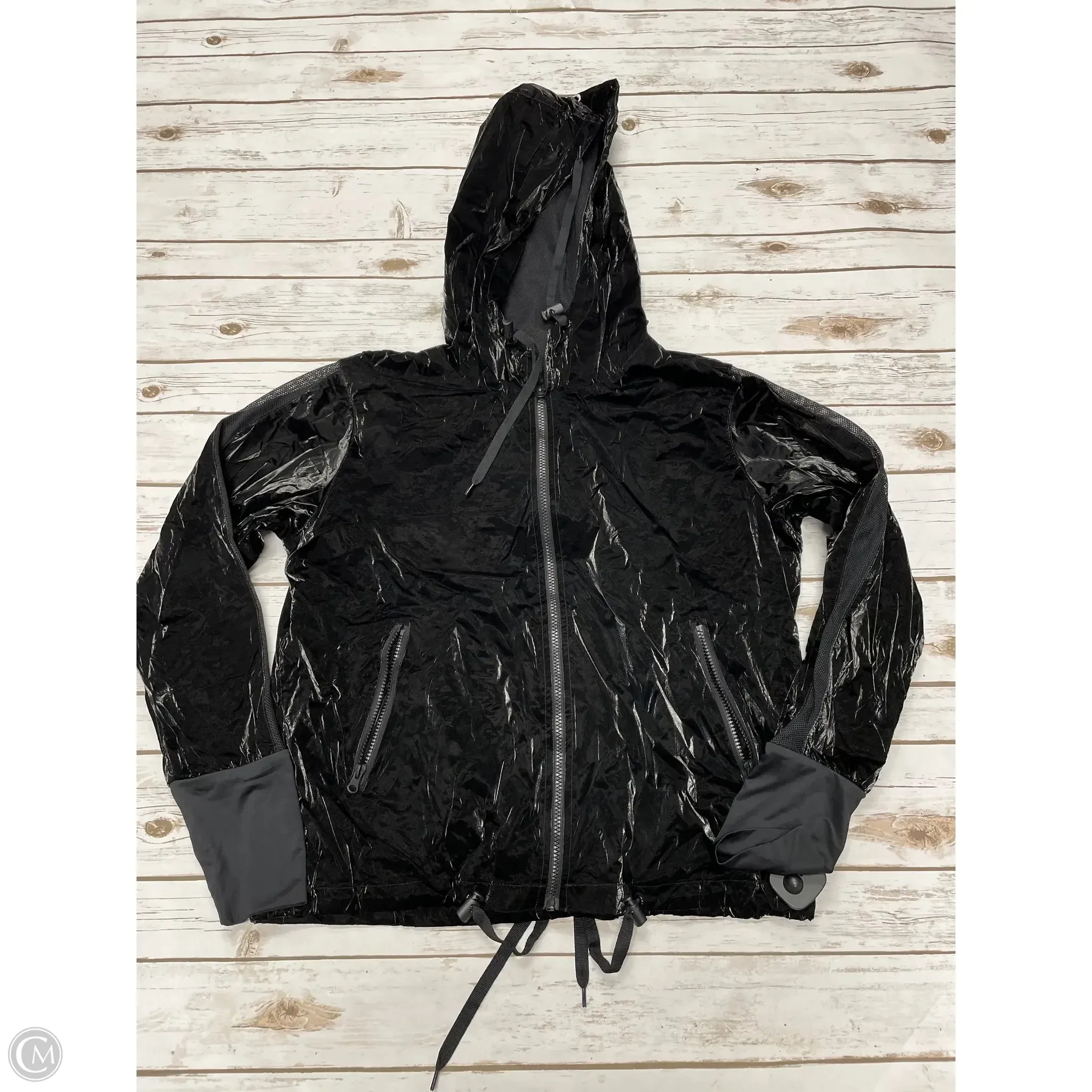 Athletic Jacket By Zyia In Black, Size: L