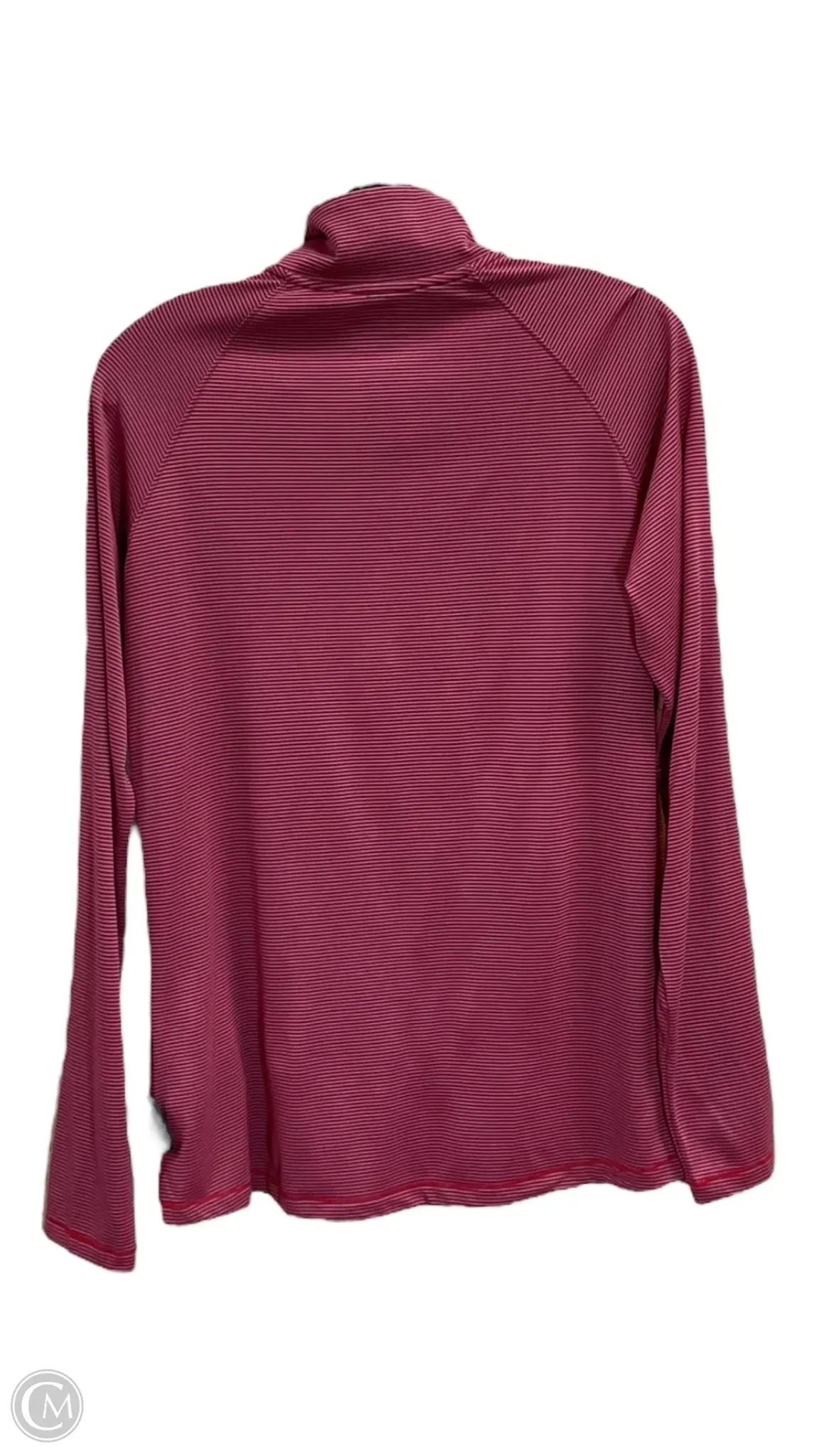 Athletic Top Long Sleeve Collar By Under Armour In Red, Size: S