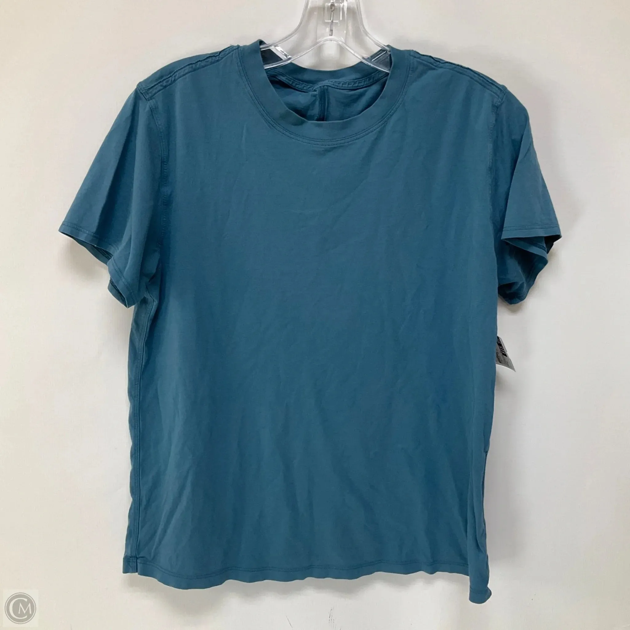 Athletic Top Short Sleeve By Lululemon In Blue, Size: 4