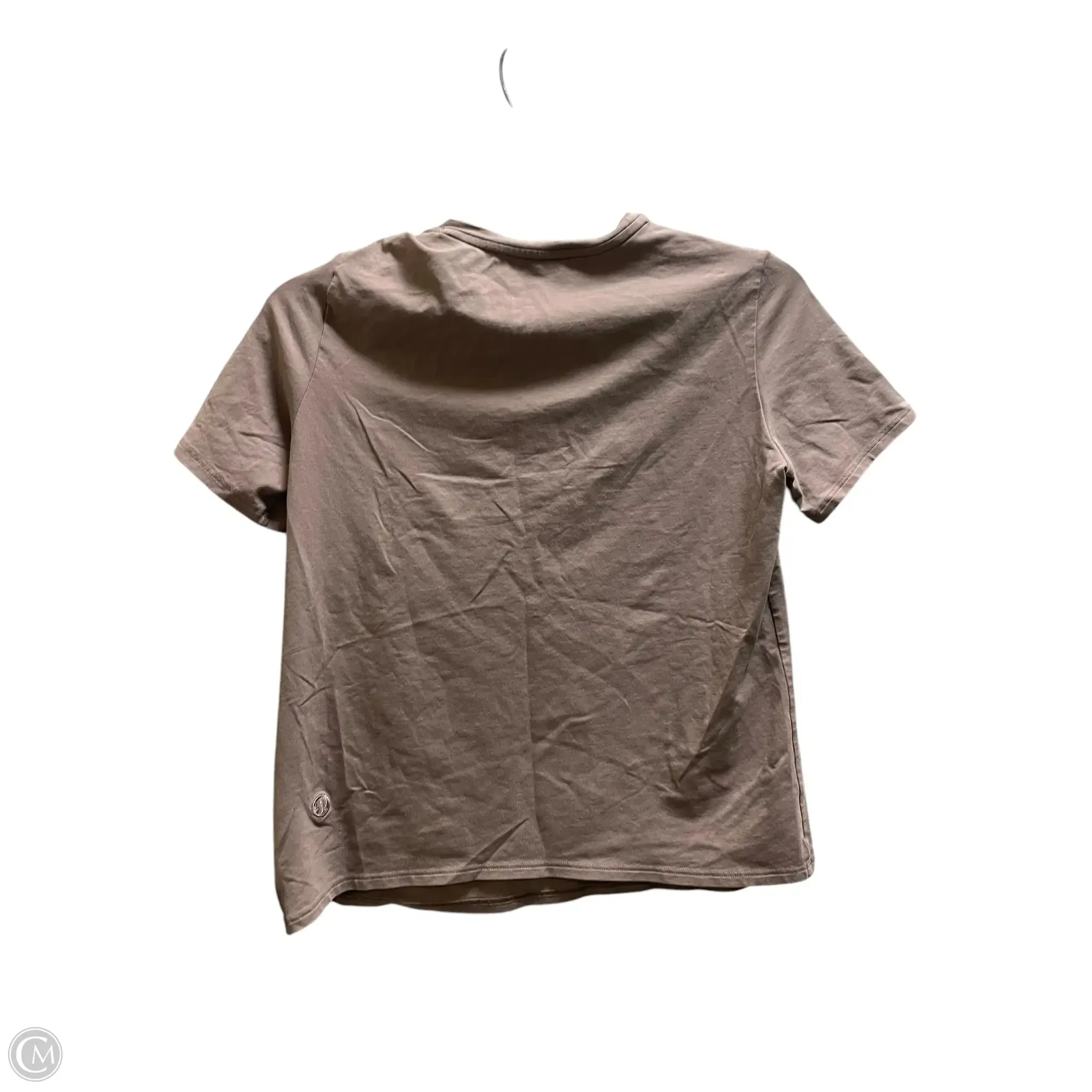 Athletic Top Short Sleeve By Lululemon In Tan, Size: Xs