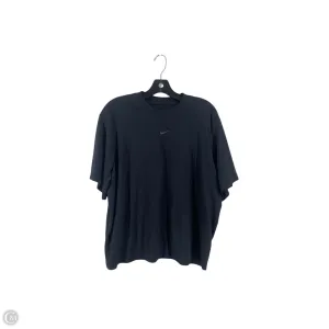 Athletic Top Short Sleeve By Nike In Black, Size: L