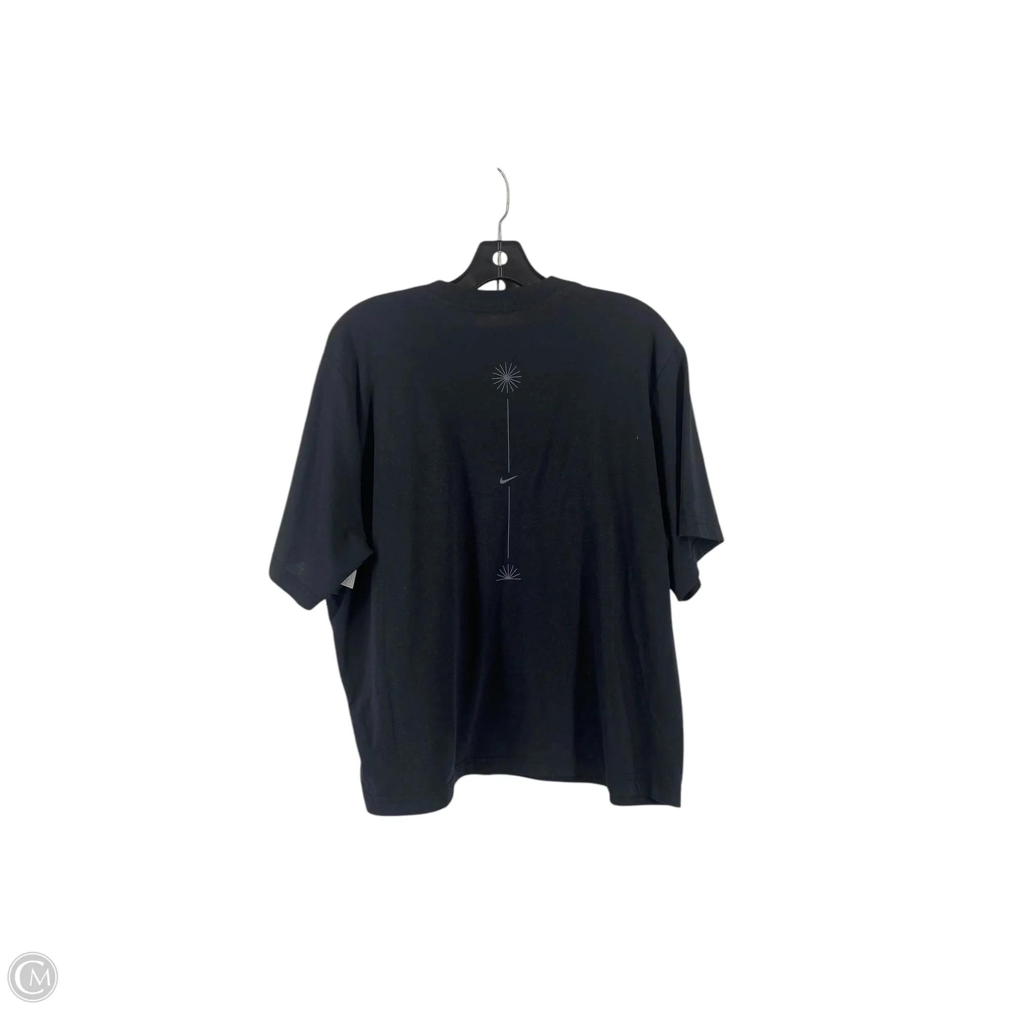 Athletic Top Short Sleeve By Nike In Black, Size: L