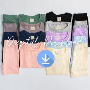Blank Kids Tales Kids Cycling Shorts and Tee Sets - Digital Images