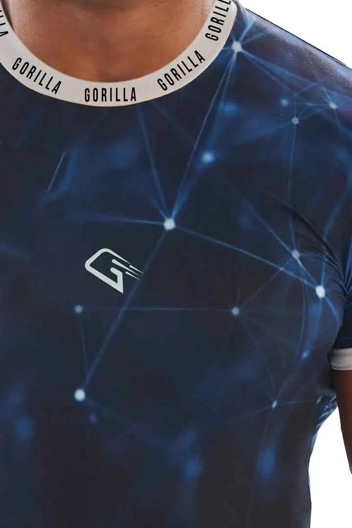 Blue Cosmics Compression T-shirt
