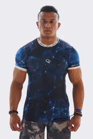Blue Cosmics Compression T-shirt