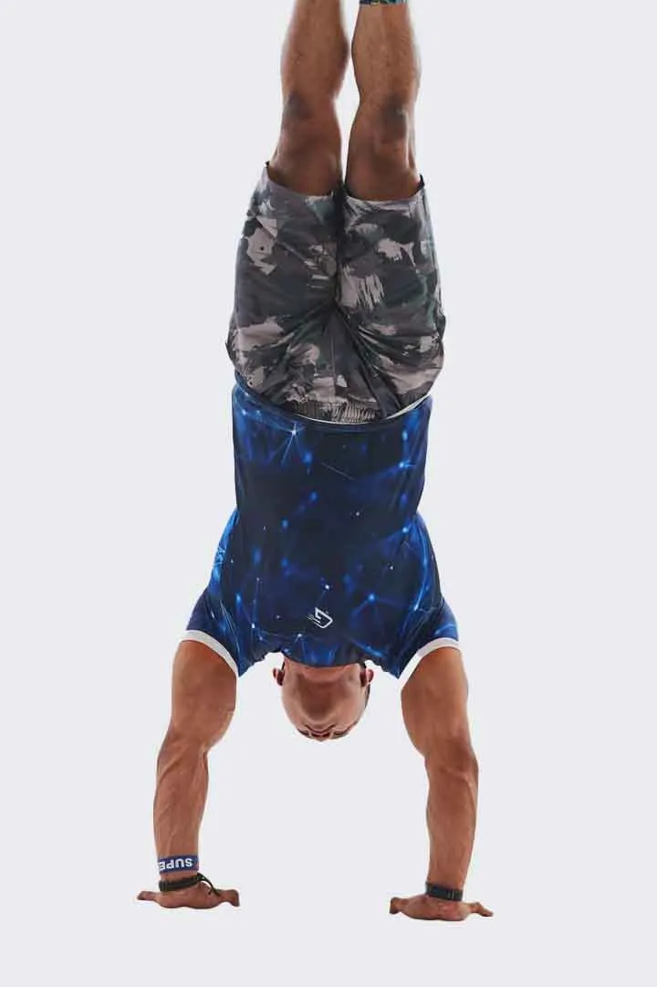 Blue Cosmics Compression T-shirt