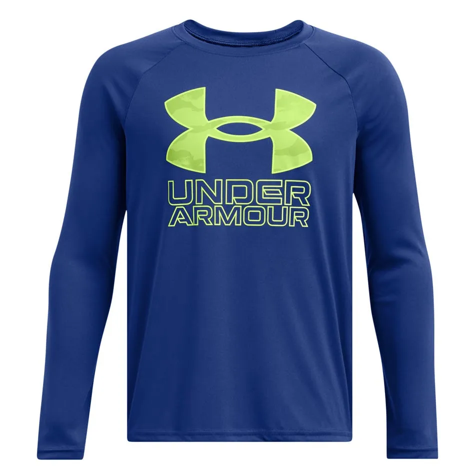 Boys' UA Tech Hybrid Print Fill Long Sleeve