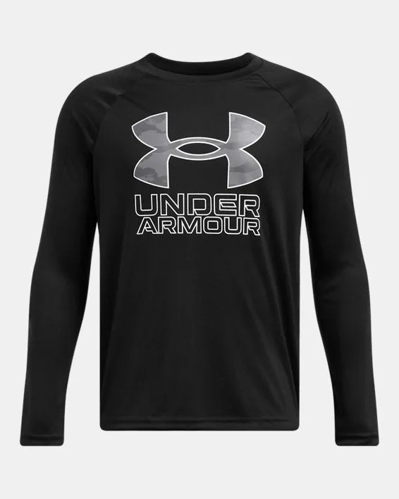Boys' UA Tech Hybrid Print Fill Long Sleeve
