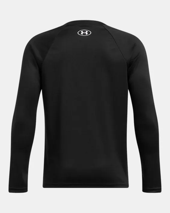 Boys' UA Tech Hybrid Print Fill Long Sleeve
