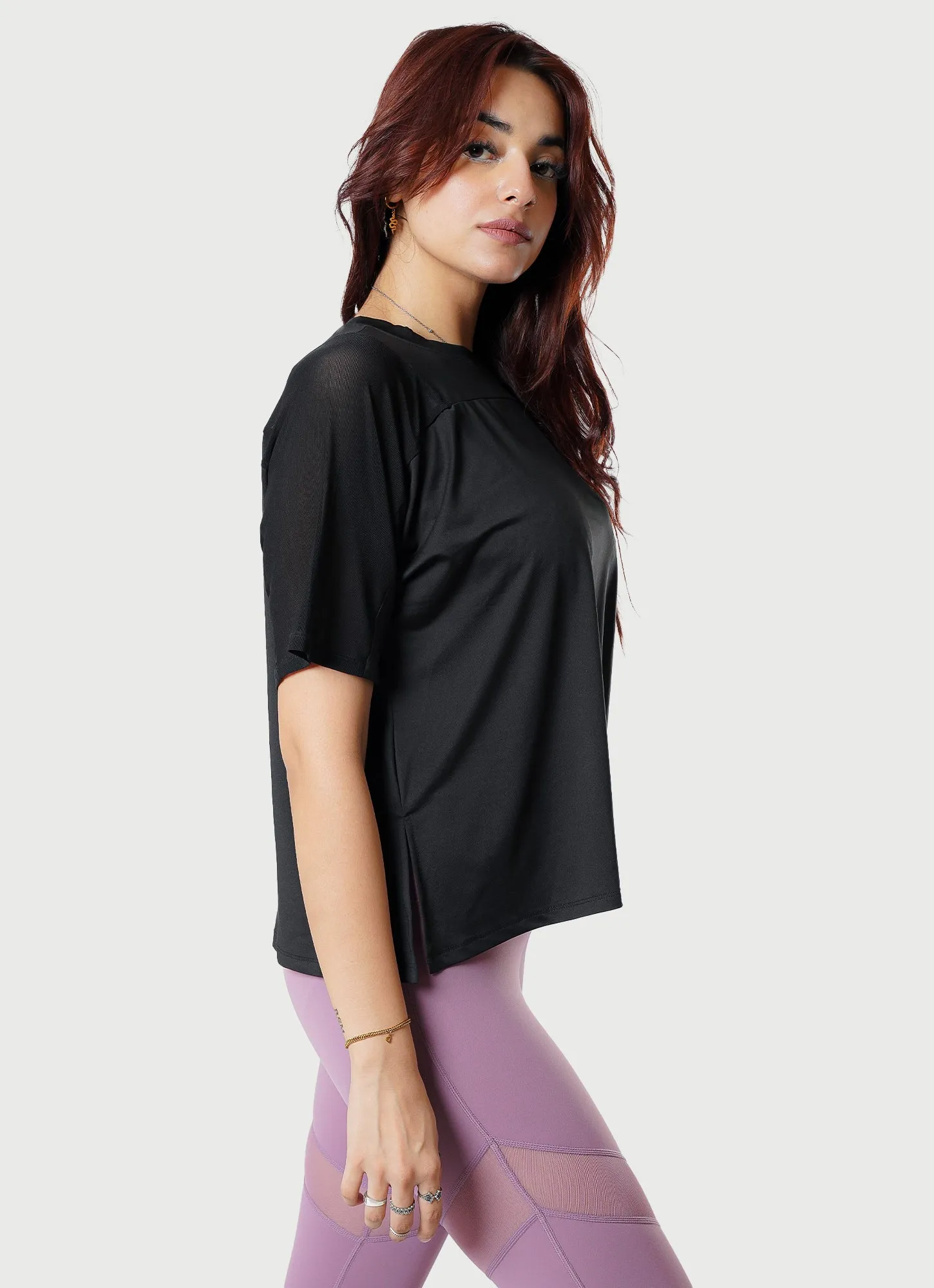 Breeze T-Shirt With Mesh - Black