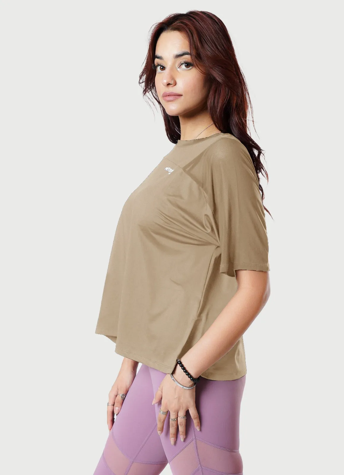 Breeze T-Shirt With Mesh - Sand