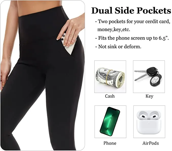 Buttery Soft Leggings for Women - High Waisted Tummy Control No See Through Workout Yoga Pants