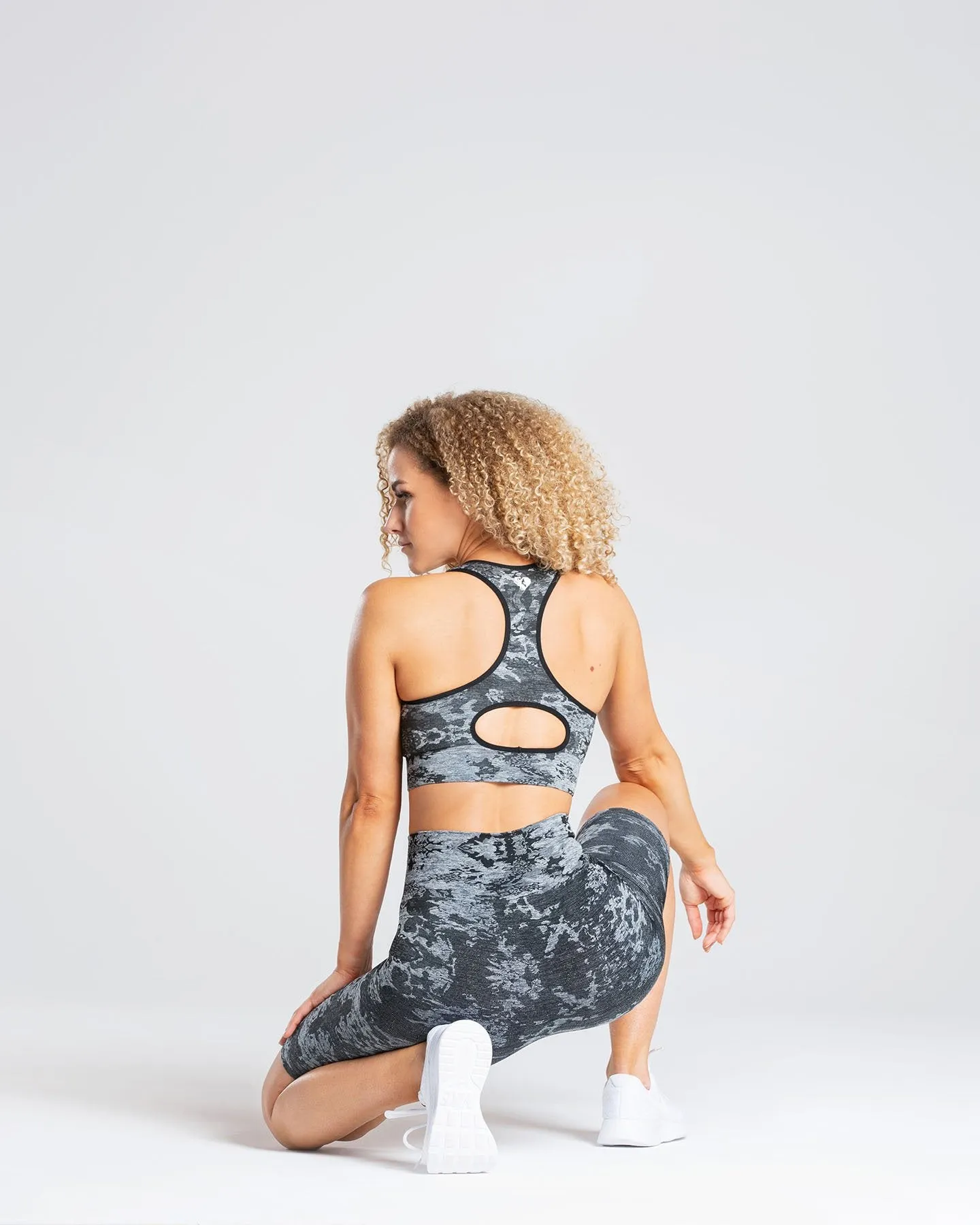 Camo Seamless Cycling Shorts | Black