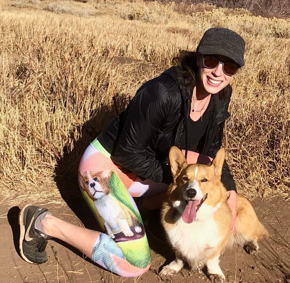 Capri Leggings with Corgi