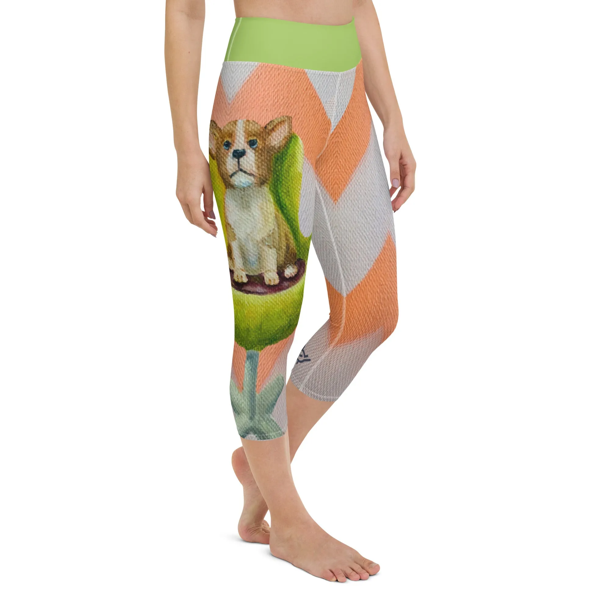 Capri Leggings with Corgi