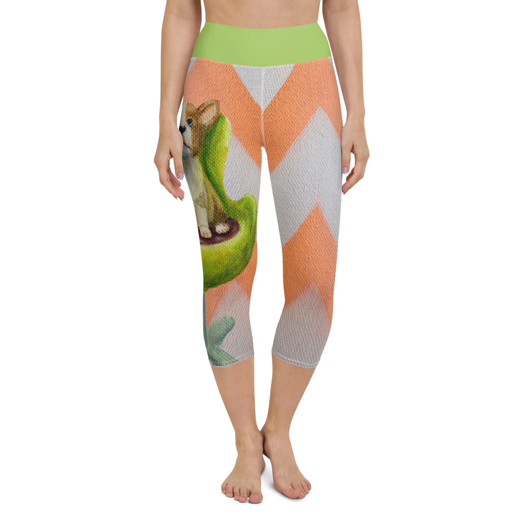 Capri Leggings with Corgi