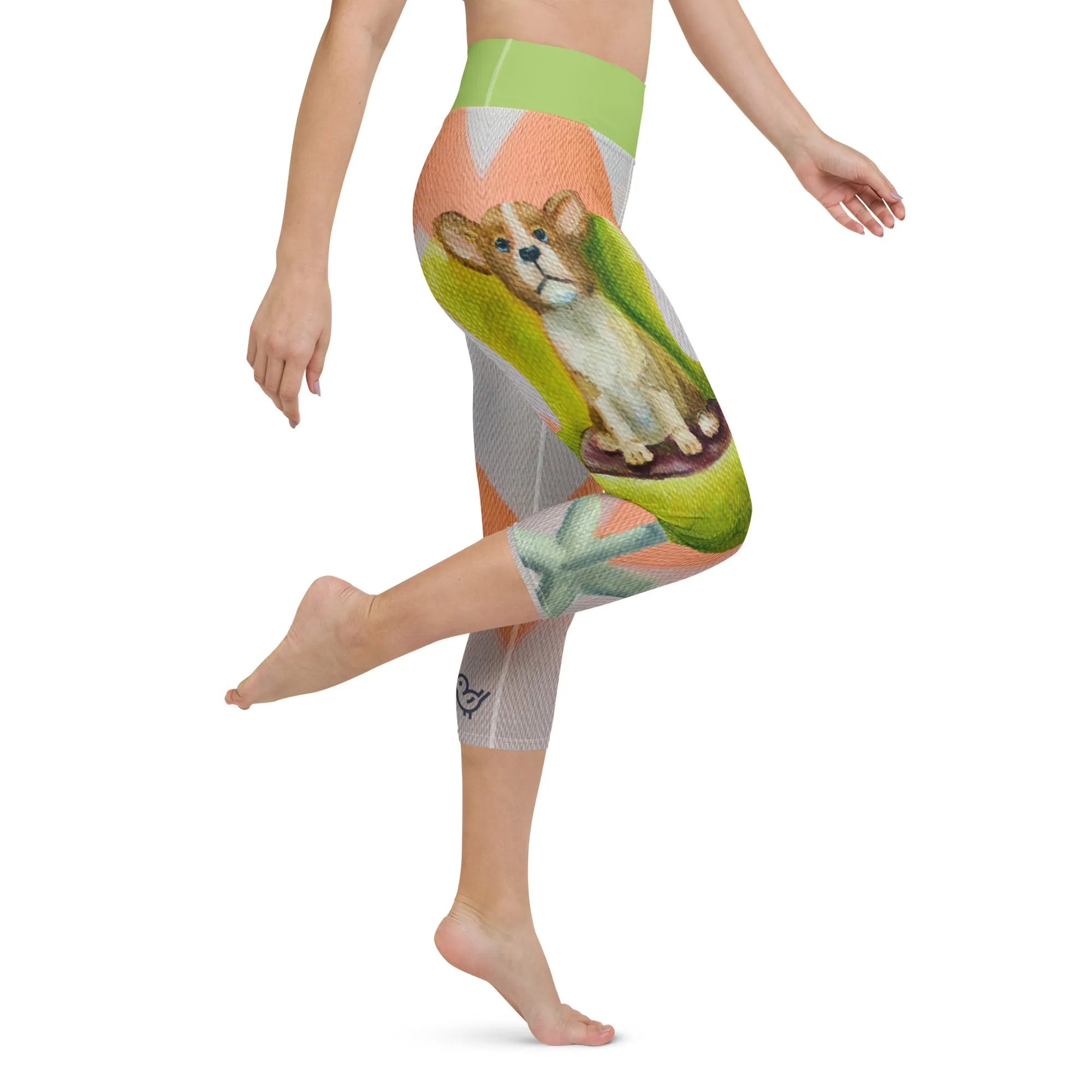 Capri Leggings with Corgi