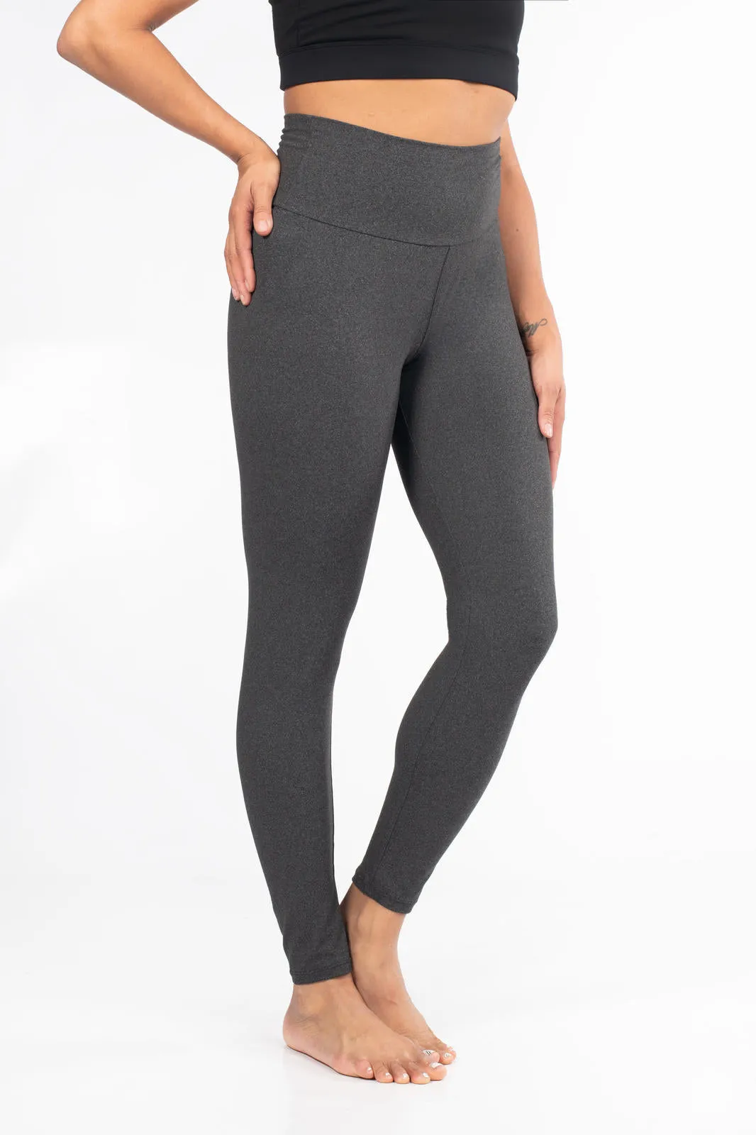 Charcoal Fade High-Waisted Leggings