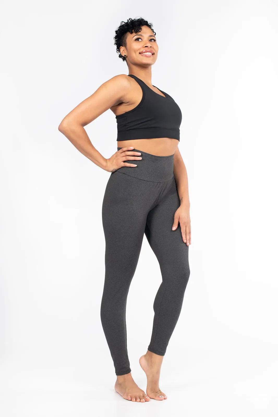 Charcoal Fade High-Waisted Leggings