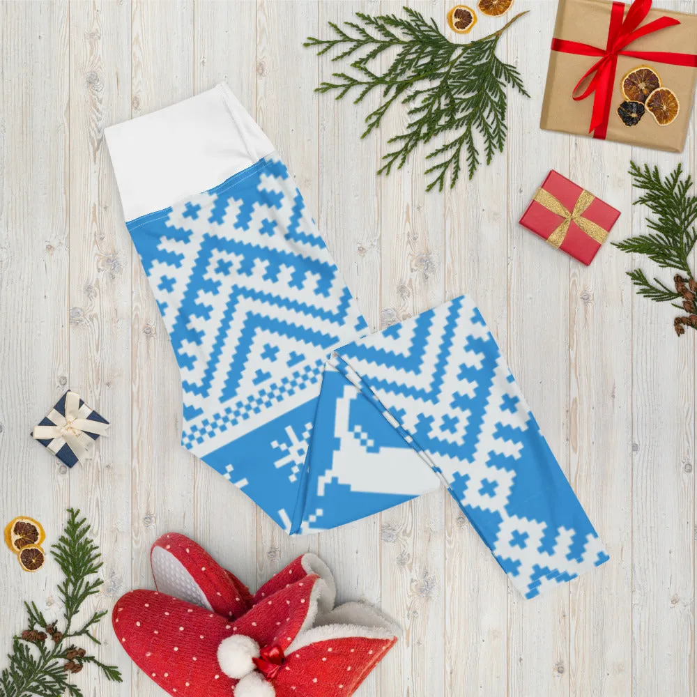 Christmas Folk Yoga Leggings