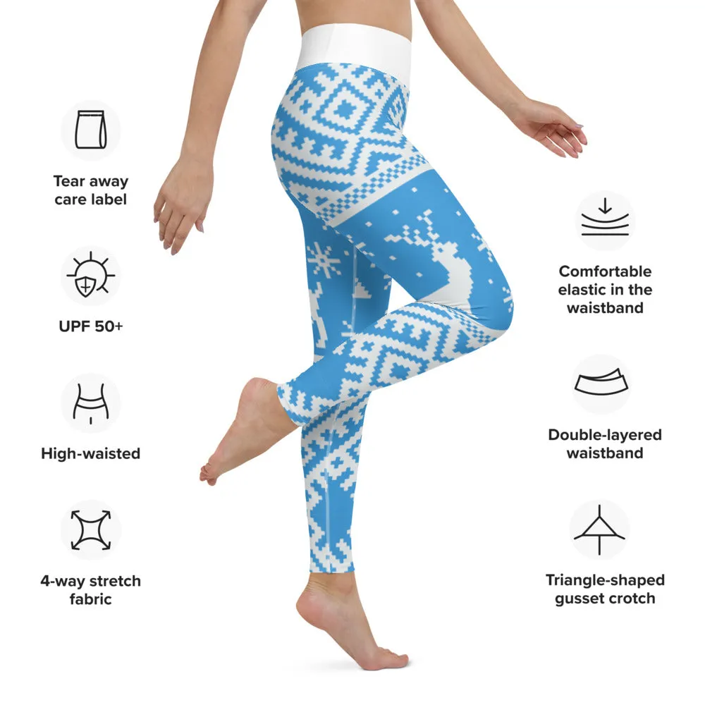 Christmas Folk Yoga Leggings
