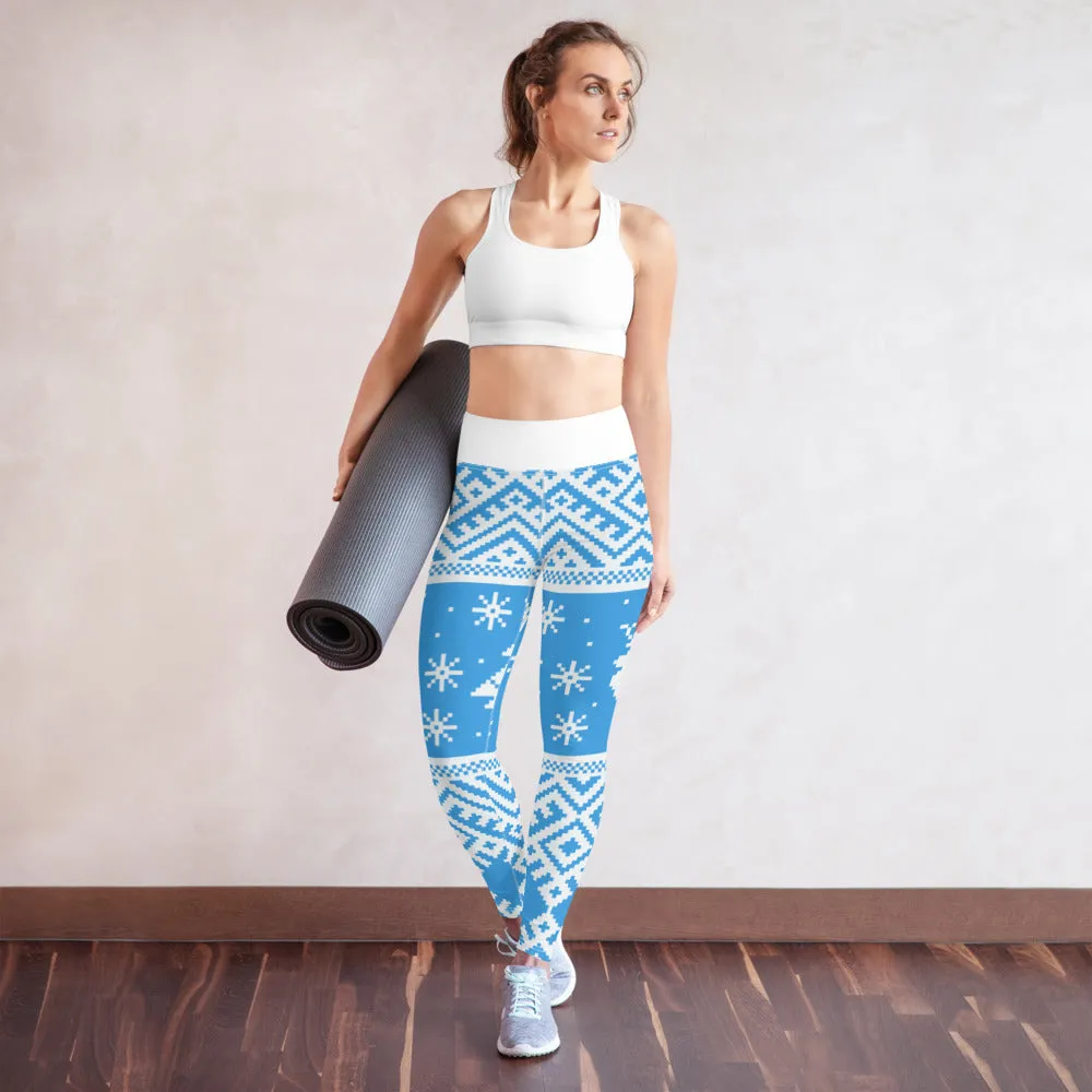Christmas Folk Yoga Leggings