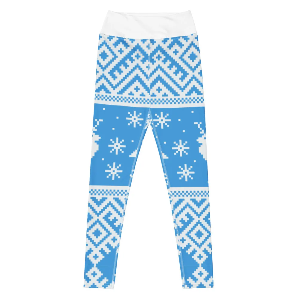 Christmas Folk Yoga Leggings