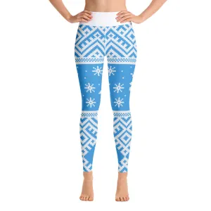 Christmas Folk Yoga Leggings