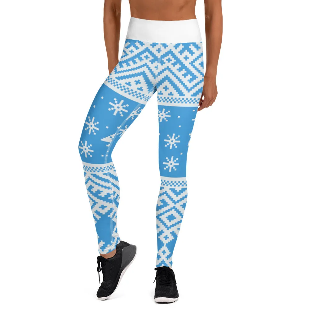 Christmas Folk Yoga Leggings