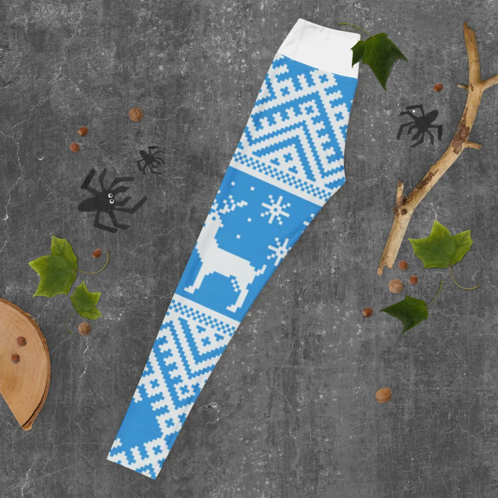 Christmas Folk Yoga Leggings