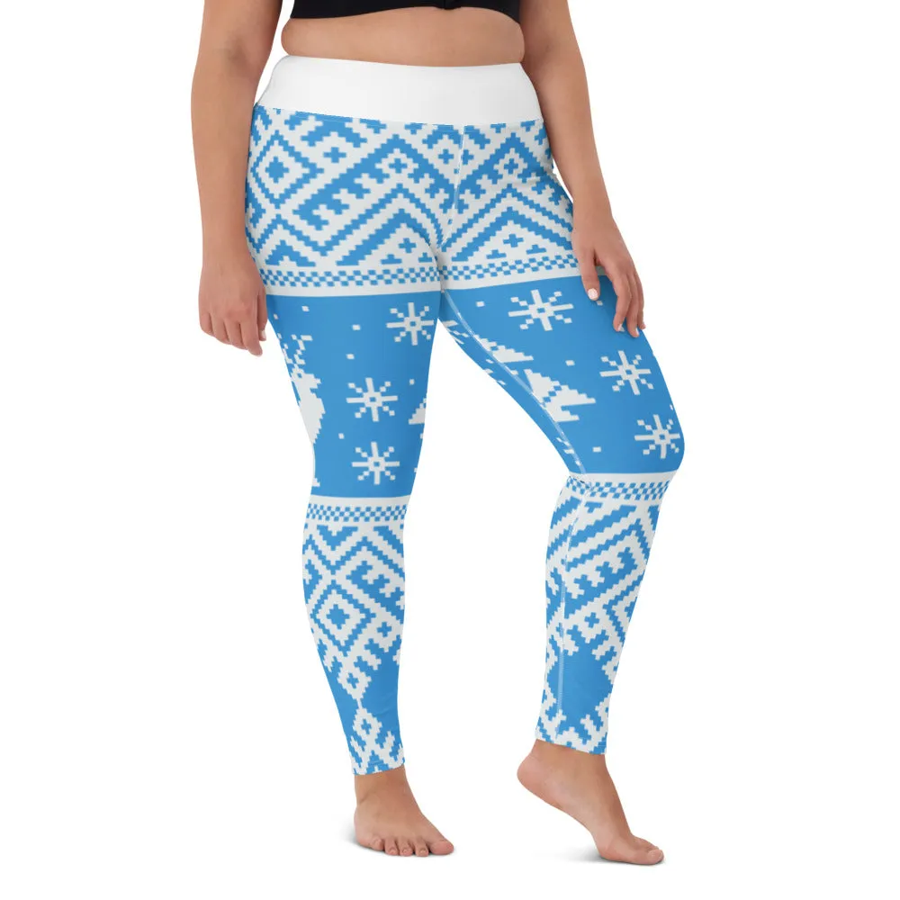 Christmas Folk Yoga Leggings